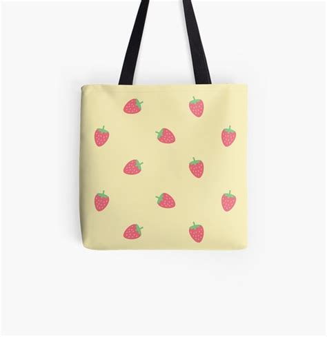 Strawberries Kawaii Cute Pastel Lemon Yellow Cottagecore Aesthetic