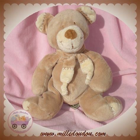 Kiabi Doudou Ours Beige Echarpe Ecru Nicotoy Sos