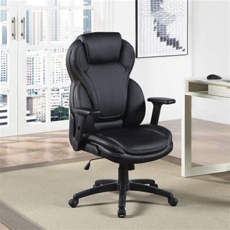 Executive High Back Black Bonded Leather Office Chair 1 Fred Meyer