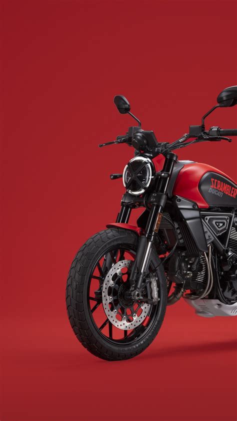 Ducati Scrambler Full Throttle Wallpaper 4k 2023 Red Background