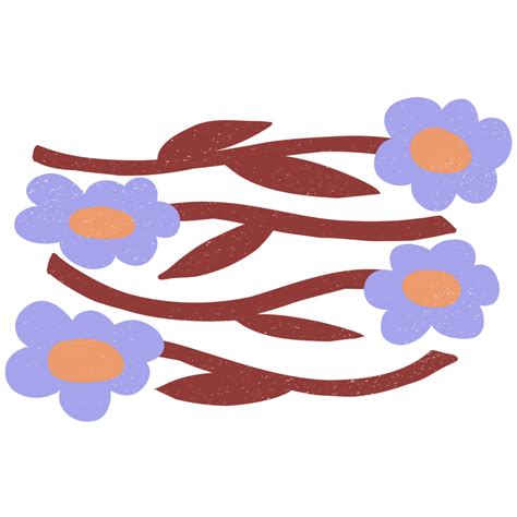 AI Generated Simple Organic Tileable Flowers 35 36981196 PNG