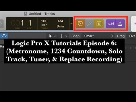 Logic Pro X Tutorials Episode Metronome Countdown Solo