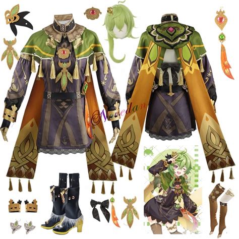 Genshin Impact Collei Cosplay Costume Sumeru Dendro Game Uniform Shoes