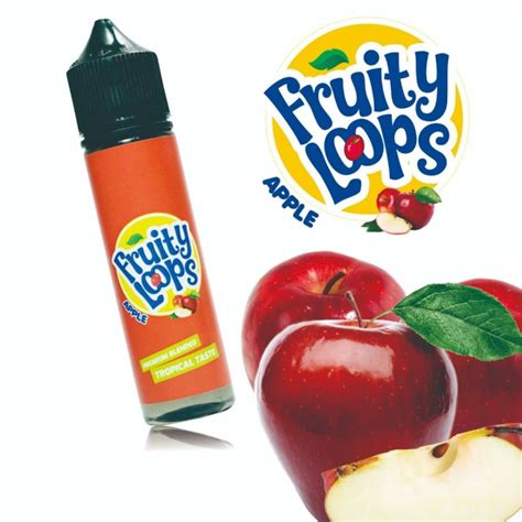 Jual Fruity Loops Apple 60ml 0mg Liquid Vape Vapor Tanpa Nicotine