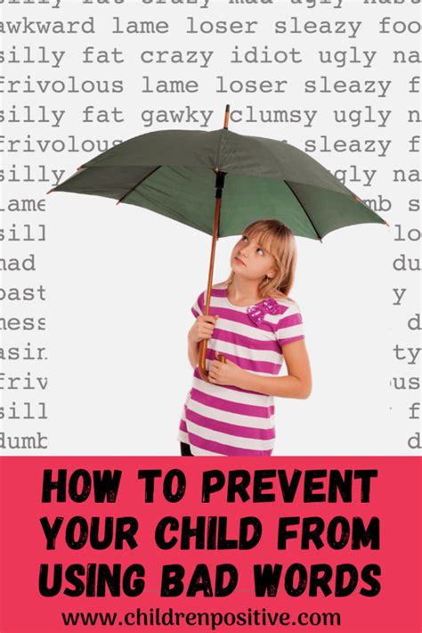 How To Prevent Your Child From Using Bad Words Children Positive