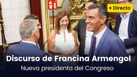 Directo Sigue El Discurso De Francina Armengol Nueva Presidenta