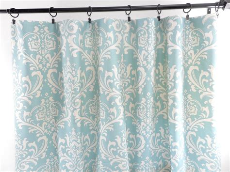 Light blue Curtains. Damask Curtains. by TwistedBobbinDesigns