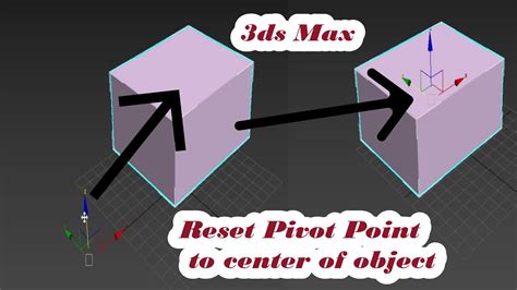 How To Reset Pivot Point To Center Of Object In 3ds Max YouTube