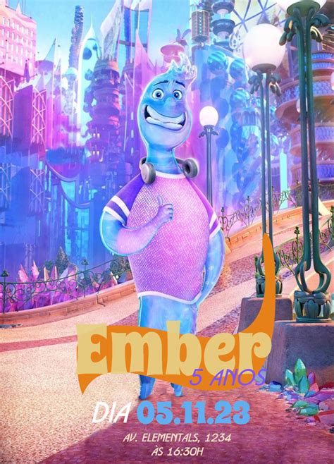 Fazer Convite Online Convite Digital Filme Elementos Pixar Disney