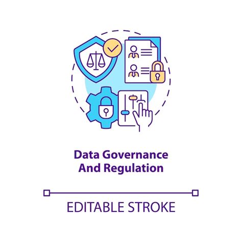 Premium Vector Data Governance And Regulation Concept Icon