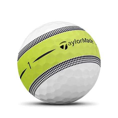 New Taylormade Tour Response Stripe Lime Yellow 1 Dozen Golf Balls At