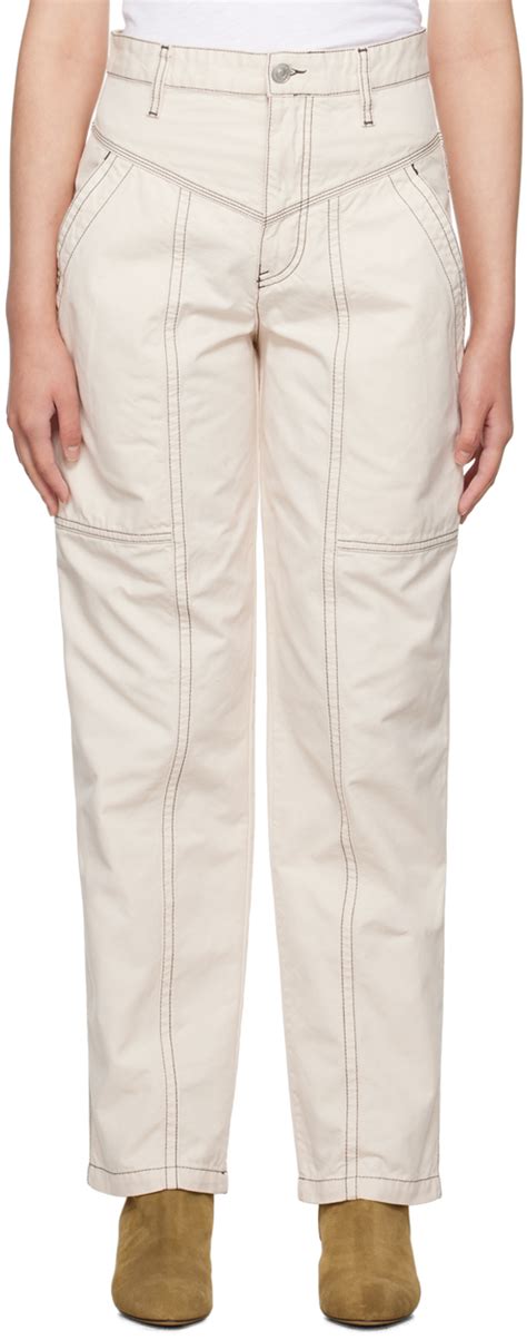 Off White Denzel Trousers By Isabel Marant Etoile On Sale