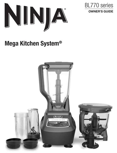 Ninja BL770 Series Mega Kitchen System Owner S Guide