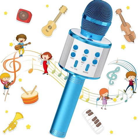 Ankuka Micro Karaoke Enfant sans Fil avec 1 Micro Portable Karaoké