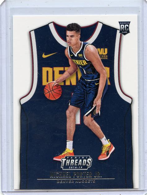 Panini Threads Michael Porter Jr Rookie Rc Denver