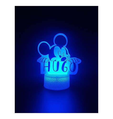 Lámpara Led Mickey Mouse Personalizada · Regalos Originales Creaciones Mikeldi