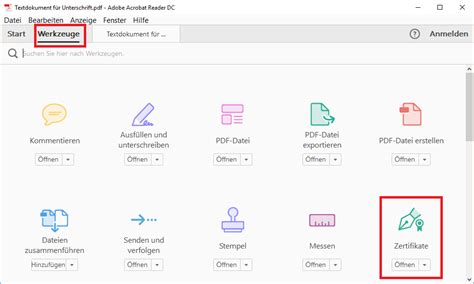 PDF Dokumente Digital Signieren Unterschreiben Adobe Reader