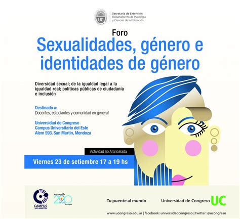 Sexualidades Género E Identidades De Género Universidad De Congreso