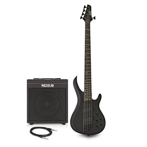 Disc Redsub Infinity 5 String Fanned Fret Bass Y Amplificador Ba 30 Negro Gear4music