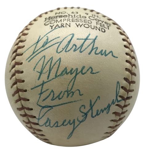 Lot Detail Casey Stengel Single Signed Major League Baseball Beckett