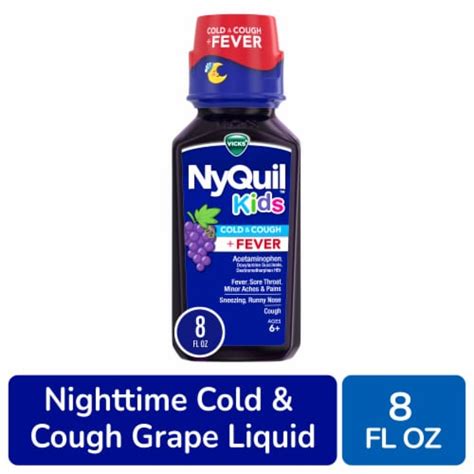 Vicks Nyquil Kids Cold And Cough Fever Multi Symptom Relief Grape