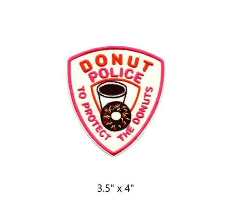 Donut Police Donuts Coffee Shop Embroidered Iron On Patch Etsy