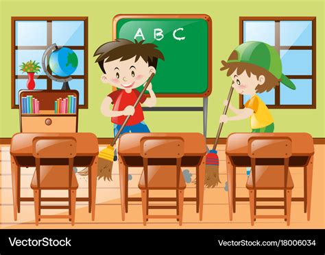Classroom Clean Up Helper Clipart