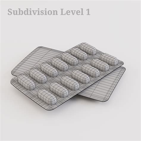 Blister Pill Pack 3d Model 14 Obj Fbx Dae 3ds Blend Free3d