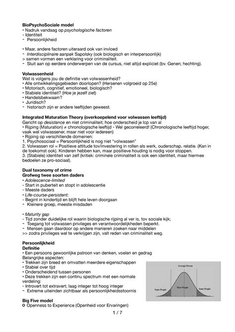 Hc Hoorcollege Aantekeningen Week Oocg Biopsychosociale Model