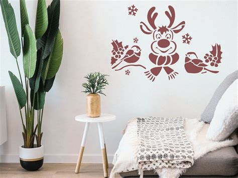 Rudolph Stencil Reusable Rudolph Stencil Art Stencil Diy Etsy