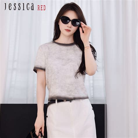 Jessica Red 舒適修身彈力棉暈染短袖t恤r43606 短袖 Yahoo奇摩購物中心