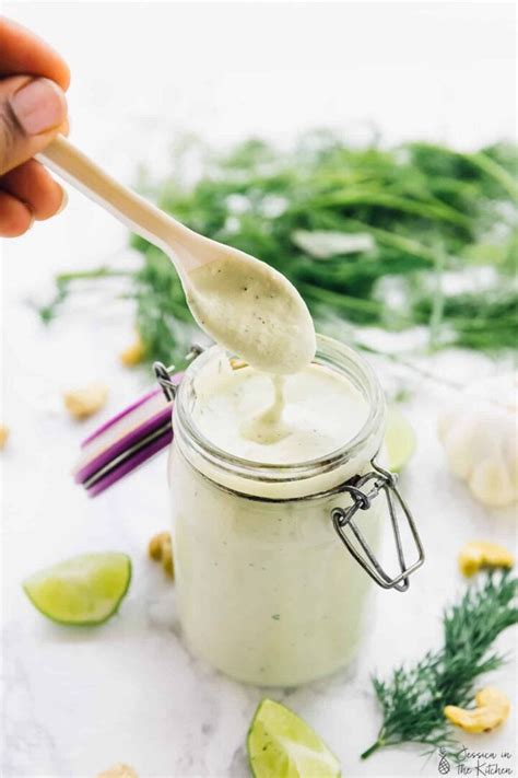 Vegan Ranch Dressing Oil Free Jessica In The Kitchen