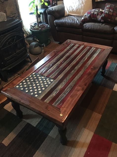 American Flag Coffee Table Rustic Furniture Furniture Diy Wood Projects