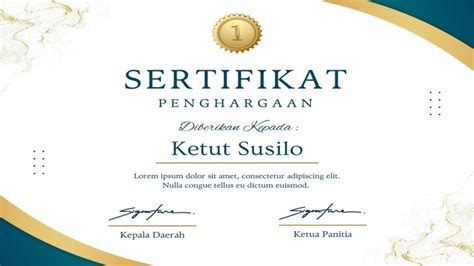 Contoh Sertifikat Seminar Workshop Pelatihan Terbaik Aditia Novit