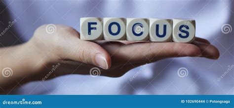 Focus Stock Photo Image Of Letters Cube Commitment 102690444