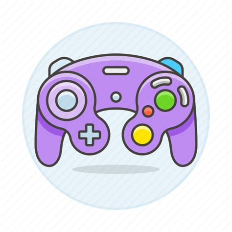 Consoles, controller, game, gamecube, gamepad, nintendo, purple icon - Download on Iconfinder