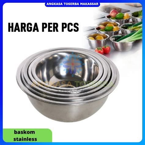 Jual Mangkok Stainless Steel Mixing Bowl Baskom Kuah Sop Baskom Am