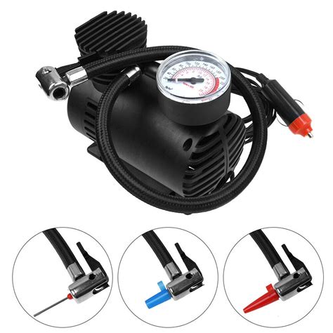 Buy 12v 300psi Auto Car Electric Tire Air Inflator Pump Portable Air Compressor Black Online At