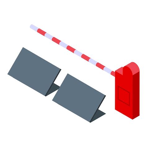 Premium Vector Crossing Barrier Icon Isometric Of Crossing Barrier