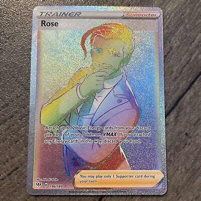 Pokemon Trainer Rose Holo Secret Rare Card Darkness Ablaze Ebay