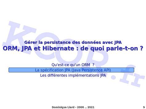 G Rer La Persistance Des Donn Es Avec Jpa Hibernate G Rer La