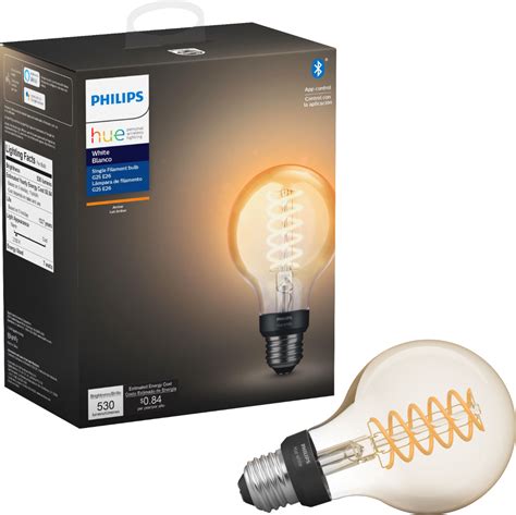 Best Buy Philips Geek Squad Certified Refurbished Hue White Filament G25 Bluetooth Smart Led