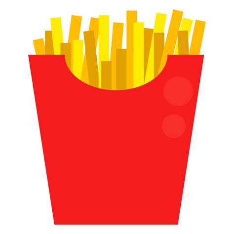 Free Franska Frites Tecknad Serie Platt Illustration Png With