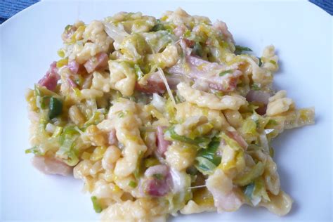 Spätzle mit Lauch und Speck Rezept mit Bild kochbar de