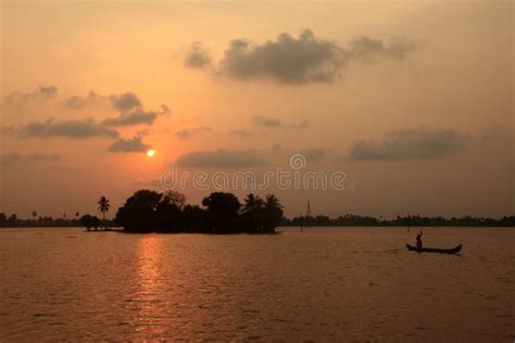 Silhouette of a Fishing Boat during the Sunset Stock Photo - Image of ...