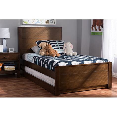 Baxton Studio Catalina Modern Classic Mission Style Brown Finished Wood