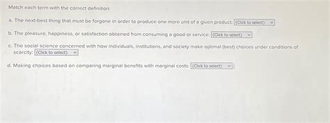 Solved Match Each Term With The Correct Definition A The Chegg