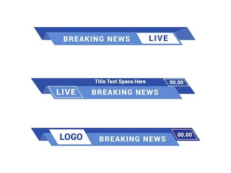 Premium Vector TV News Bars Set Vector Breaking News Lower Third