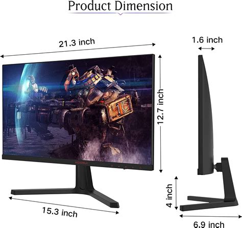 Koorui 24 Inch Computer Monitor Fhd 1080p Gaming Monitor 165hz Va 1ms