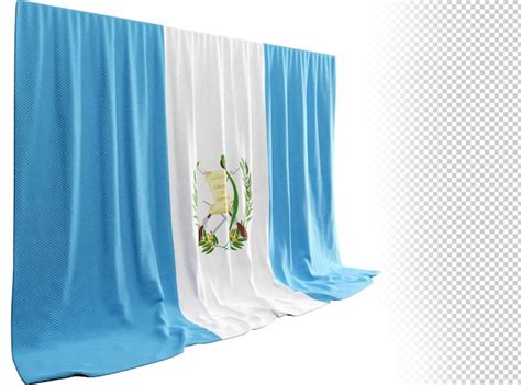 Cortina Da Bandeira Da Guatemala Em Renderiza O D Celebrando A Rica